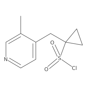 1-[(3-Methylpyridin-4-yl)methyl]cyclopropane-1-sulfonyl chloride结构式
