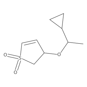 3-(1-Cyclopropylethoxy)-2,3-dihydro-1lambda6-thiophene-1,1-dione结构式