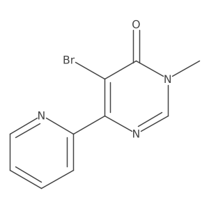 5-Bromo-3-methyl-6-(pyridin-2-yl)-3,4-dihydropyrimidin-4-one结构式