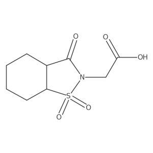 rac-2-[(3aR,7aR)-1,1,3-trioxo-octahydro-1lambda6,2-benzothiazol-2-yl]acetic acid Structure