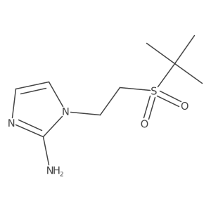 1-[2-(2-methylpropane-2-sulfonyl)ethyl]-1H-imidazol-2-amine Structure
