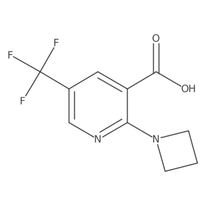 2-(Azetidin-1-yl)-5-(trifluoromethyl)pyridine-3-carboxylic acid Structure