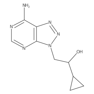 2-{7-amino-3H-[1,2,3]triazolo[4,5-d]pyrimidin-3-yl}-1-cyclopropylethan-1-ol结构式