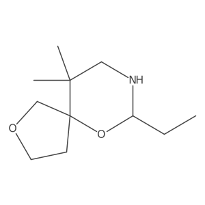 7-Ethyl-10,10-dimethyl-2,6-dioxa-8-azaspiro[4.5]decane Structure