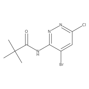 N-(4-Bromo-6-chloropyridazin-3-yl)pivalamide结构式