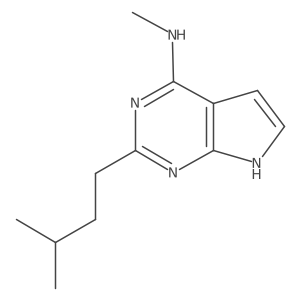 N-methyl-2-(3-methylbutyl)-7H-pyrrolo[2,3-d]pyrimidin-4-amine结构式