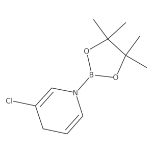 3-Chloro-1-(4,4,5,5-tetramethyl-1,3,2-dioxaborolan-2-yl)-1,4-dihydropyridine结构式