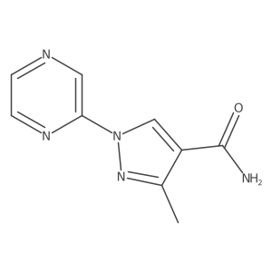 3-methyl-1-(pyrazin-2-yl)-1H-pyrazole-4-carboxamide结构式