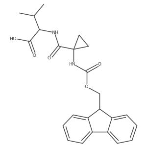 (2S)-2-{[1-({[(9H-fluoren-9-yl)methoxy]carbonyl}amino)cyclopropyl]formamido}-3-methylbutanoic acid Structure