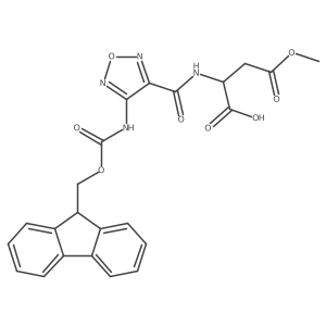 (2S)-2-{[4-({[(9H-fluoren-9-yl)methoxy]carbonyl}amino)-1,2,5-oxadiazol-3-yl]formamido}-4-methoxy-4-oxobutanoic acid Structure