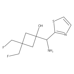 1-[Amino(1,3-thiazol-2-yl)methyl]-3,3-bis(fluoromethyl)cyclobutan-1-ol Structure