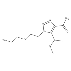 1-[2-(2-hydroxyethoxy)ethyl]-5-(1-methoxyethyl)-1H-1,2,3-triazole-4-carboxamide结构式