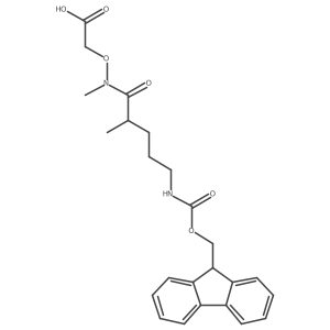 2-{[5-({[(9H-fluoren-9-yl)methoxy]carbonyl}amino)-N,2-dimethylpentanamido]oxy}acetic acid结构式