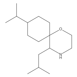 5-(2-Methylpropyl)-9-(propan-2-yl)-1-oxa-4-azaspiro[5.5]undecane结构式