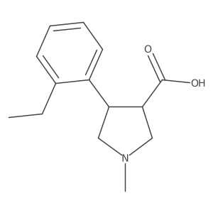 4-(2-Ethylphenyl)-1-methylpyrrolidine-3-carboxylic acid结构式