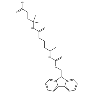 4-[5-({[(9H-fluoren-9-yl)methoxy]carbonyl}amino)hexanamido]-4-methylpentanoic acid Structure