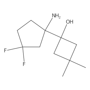 1-(1-Amino-3,3-difluorocyclopentyl)-3,3-dimethylcyclobutan-1-ol Structure