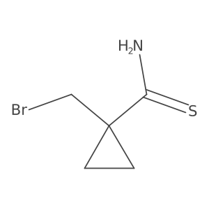 1-(Bromomethyl)cyclopropane-1-carbothioamide结构式