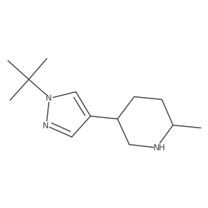 5-(1-tert-butyl-1H-pyrazol-4-yl)-2-methylpiperidine Structure
