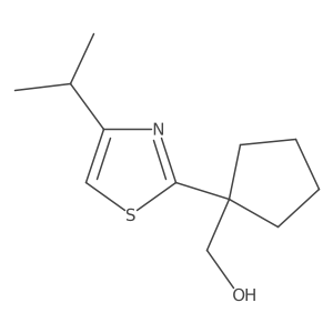 {1-[4-(Propan-2-yl)-1,3-thiazol-2-yl]cyclopentyl}methanol Structure