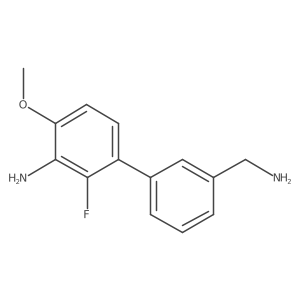 3-[3-(Aminomethyl)phenyl]-2-fluoro-6-methoxyaniline结构式
