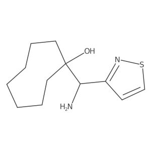 1-[Amino(1,2-thiazol-3-yl)methyl]cyclooctan-1-ol结构式