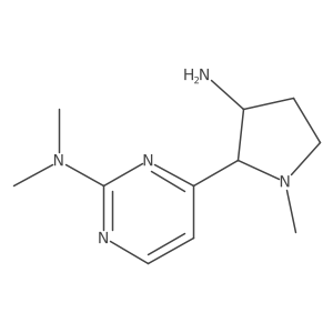 4-(3-amino-1-methylpyrrolidin-2-yl)-N,N-dimethylpyrimidin-2-amine结构式