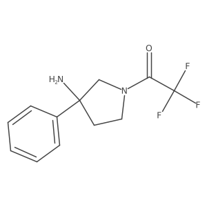 1-(3-Amino-3-phenylpyrrolidin-1-yl)-2,2,2-trifluoroethan-1-one结构式
