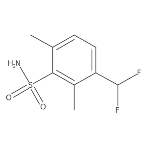 3-(Difluoromethyl)-2,6-dimethylbenzene-1-sulfonamide结构式