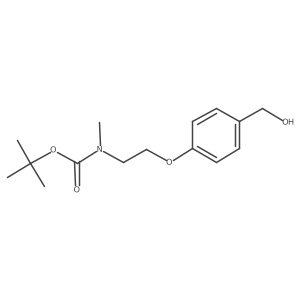 [2-(4-Hydroxymethyl-phenoxy)ethyl]methyl-carbamic acid tert-butyl ester结构式