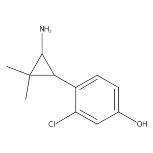 rac-4-[(1R,3R)-3-amino-2,2-dimethylcyclopropyl]-3-chlorophenol结构式