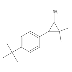 rac-(1R,3S)-3-(4-tert-butylphenyl)-2,2-dimethylcyclopropan-1-amine结构式