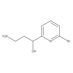 (1S)-3-amino-1-(6-bromopyridin-2-yl)propan-1-ol结构式