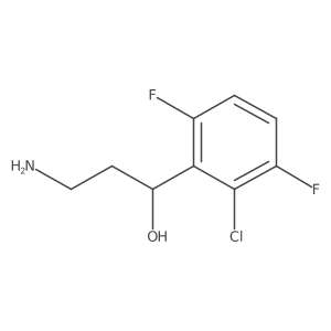 (1R)-3-amino-1-(2-chloro-3,6-difluorophenyl)propan-1-ol结构式