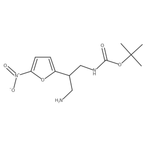 tert-butyl N-[3-amino-2-(5-nitrofuran-2-yl)propyl]carbamate Structure