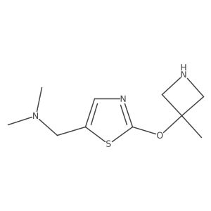 Dimethyl({2-[(3-methylazetidin-3-yl)oxy]-1,3-thiazol-5-yl}methyl)amine结构式