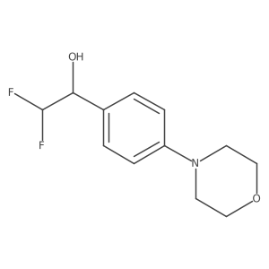 2,2-Difluoro-1-[4-(morpholin-4-yl)phenyl]ethan-1-ol结构式