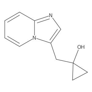 1-({Imidazo[1,2-a]pyridin-3-yl}methyl)cyclopropan-1-ol结构式