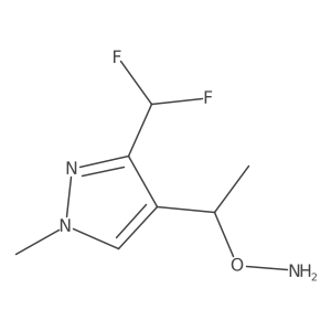 O-{1-[3-(difluoromethyl)-1-methyl-1H-pyrazol-4-yl]ethyl}hydroxylamine结构式