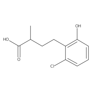4-(2-Chloro-6-hydroxyphenyl)-2-methylbutanoic acid Structure