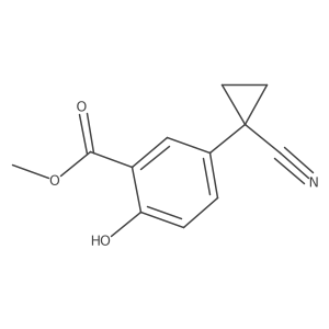 Methyl 5-(1-cyanocyclopropyl)-2-hydroxybenzoate结构式