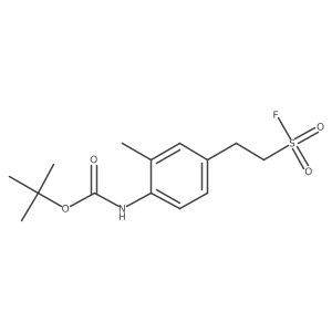 tert-butyl N-{4-[2-(fluorosulfonyl)ethyl]-2-methylphenyl}carbamate结构式