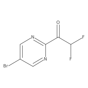 1-(5-Bromopyrimidin-2-yl)-2,2-difluoroethan-1-one结构式