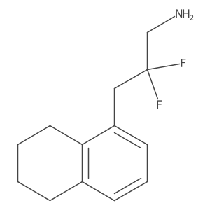 2,2-Difluoro-3-(5,6,7,8-tetrahydronaphthalen-1-yl)propan-1-amine结构式