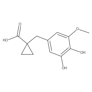 1-[(3,4-Dihydroxy-5-methoxyphenyl)methyl]cyclopropane-1-carboxylic acid结构式