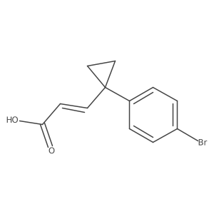 3-[1-(4-Bromophenyl)cyclopropyl]prop-2-enoic acid结构式