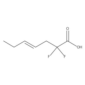 2,2-Difluorohept-4-enoic acid Structure