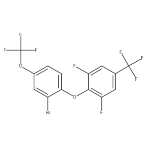 2-[2-Bromo-4-(trifluoromethoxy)phenoxy]-1,3-difluoro-5-(trifluoromethyl)benzene结构式