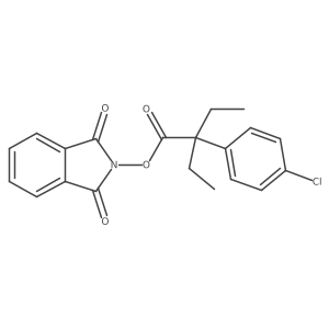1,3-dioxo-2,3-dihydro-1H-isoindol-2-yl 2-(4-chlorophenyl)-2-ethylbutanoate Structure