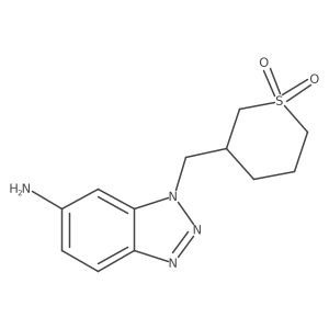 3-((6-Amino-1H-benzo[d][1,2,3]triazol-1-yl)methyl)tetrahydro-2H-thiopyran 1,1-dioxide Structure